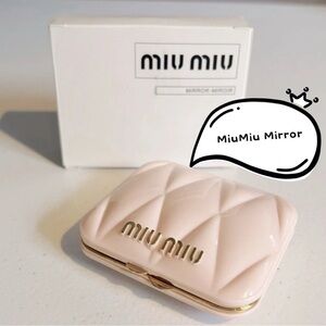 Miu Miu Pink Quilted Compact Mirror